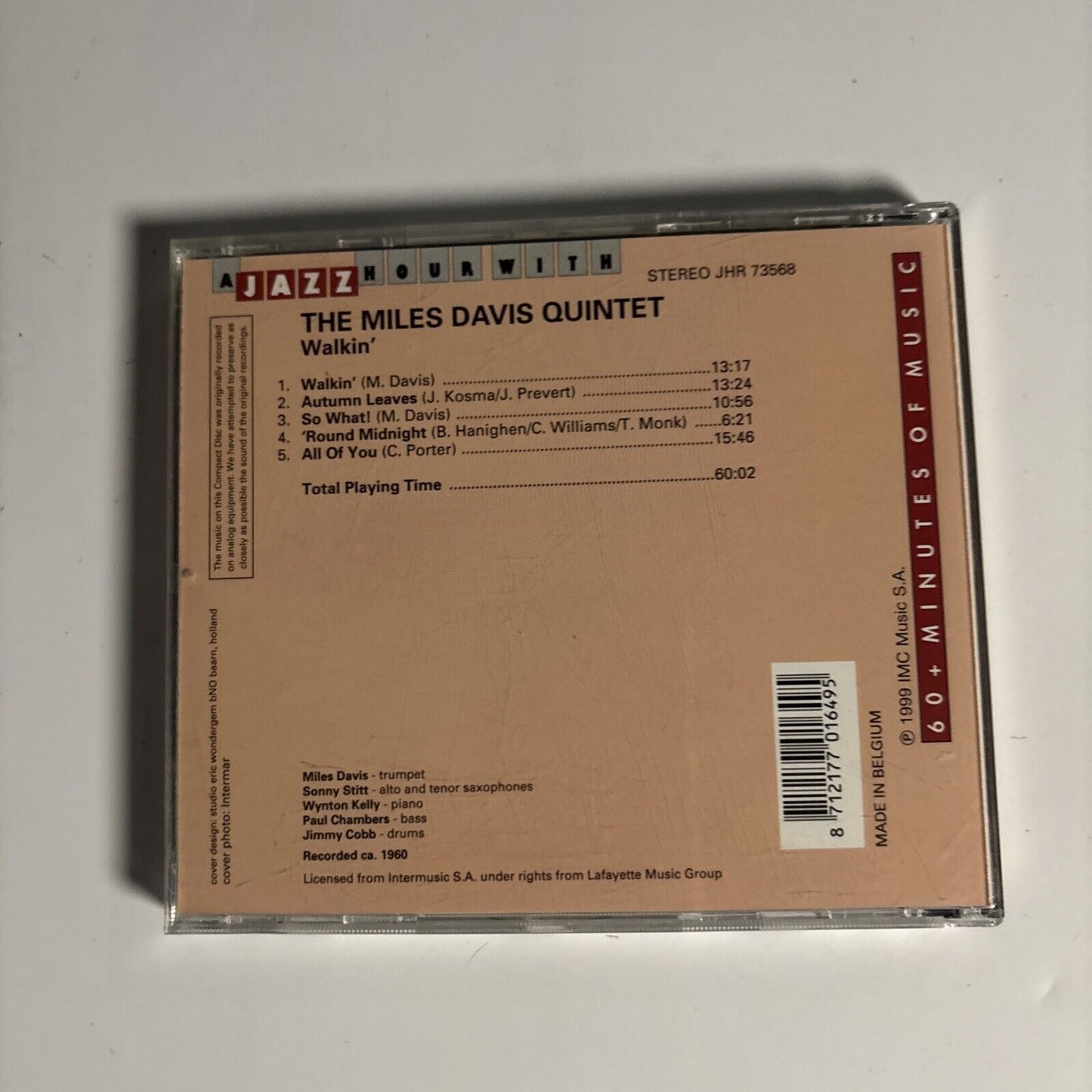 The Miles Davis Quintet – Walkin' (CD, 1991) JHR 73568