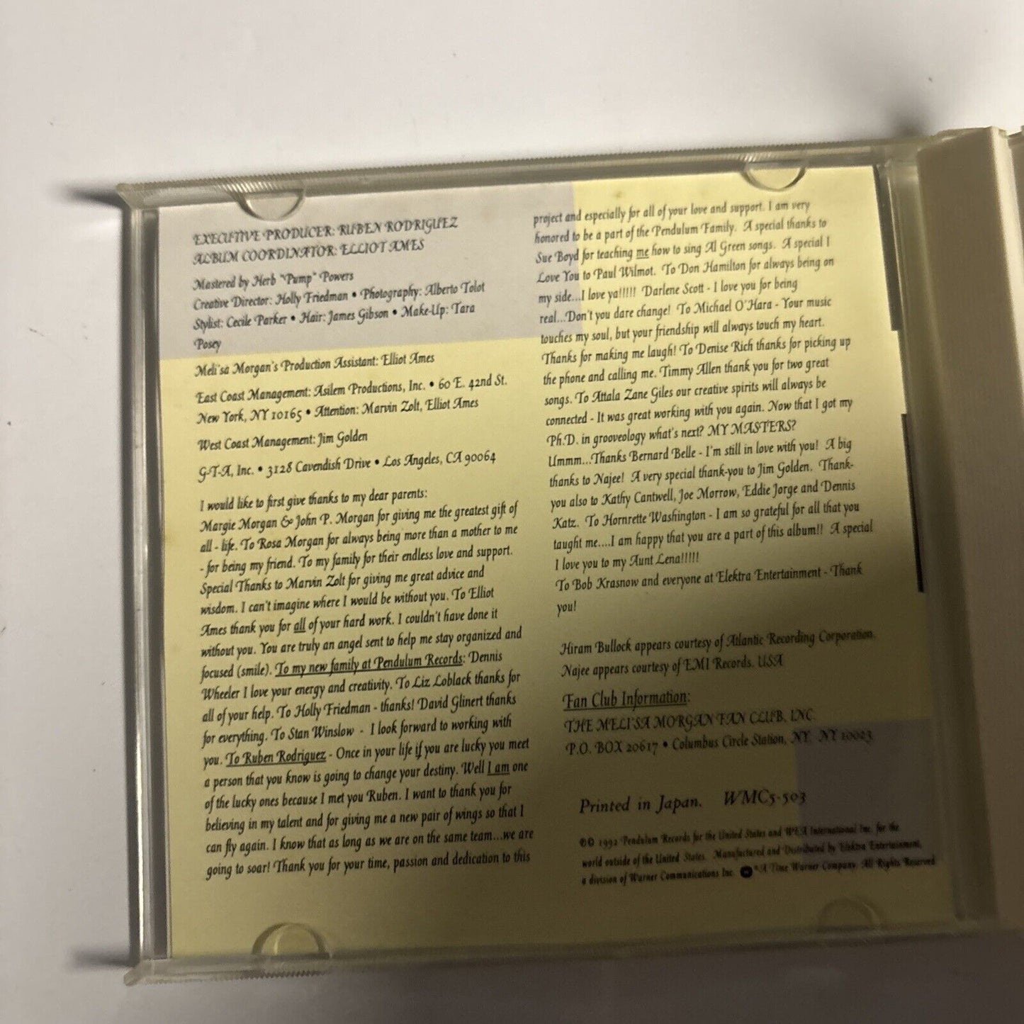 Meli'sa Morgan – Still In Love With You (CD, 1992) Japan wmc5-503