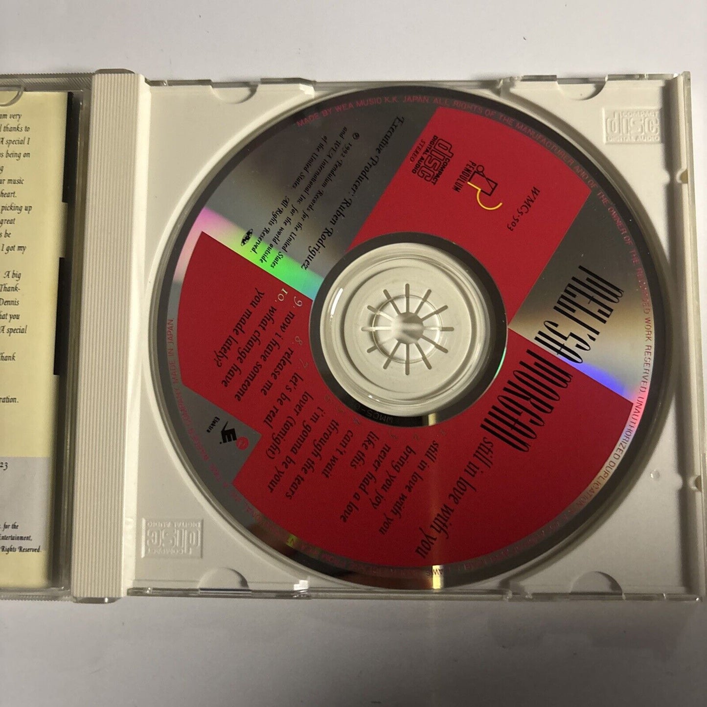 Meli'sa Morgan – Still In Love With You (CD, 1992) Japan wmc5-503