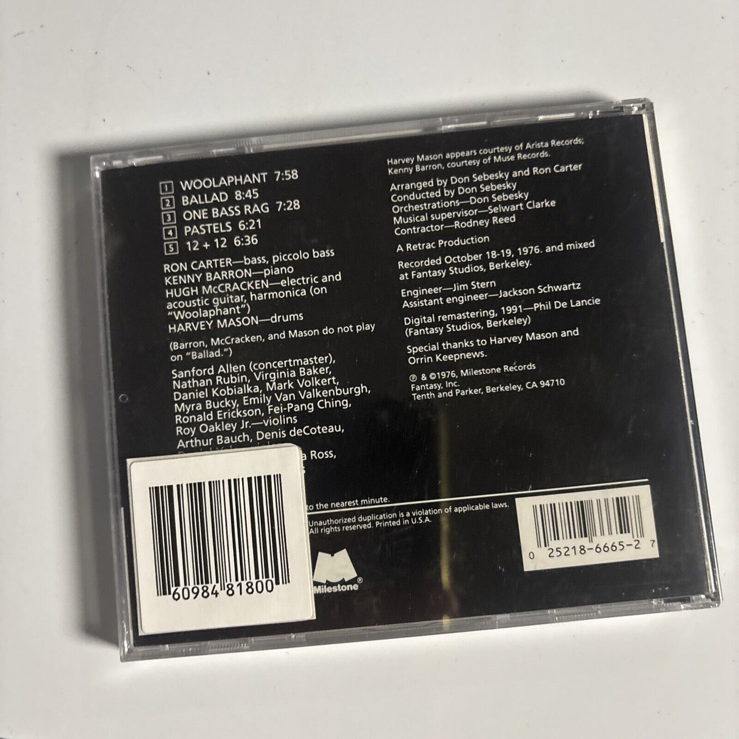 Ron Carter – Pastels (CD, 2006) *New Sealed*