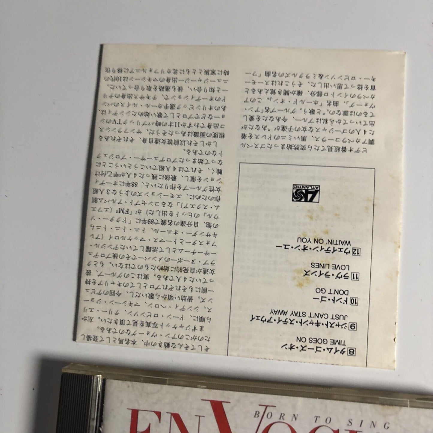En Vogue – Born To Sing (CD, 1990) Japan amcy-104 Japan Bonus Track