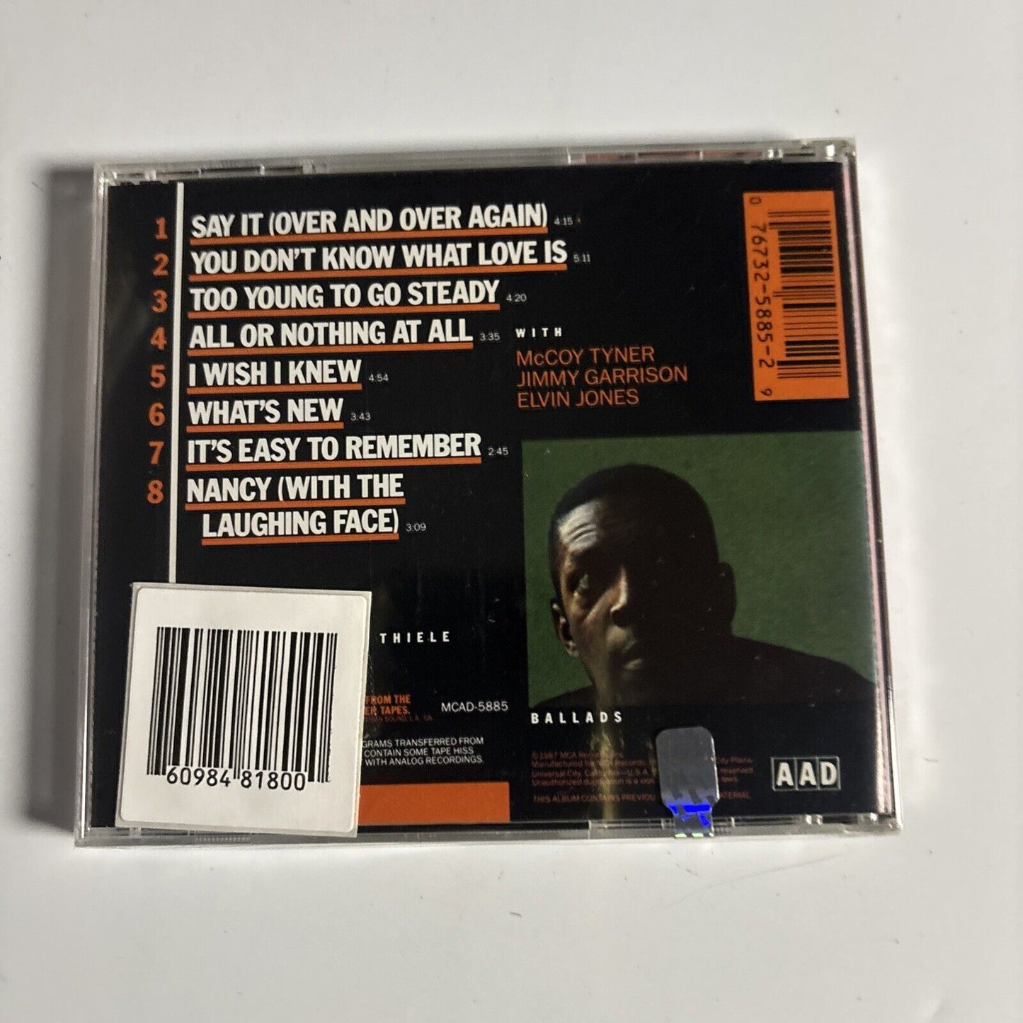 John Coltrane Quartet – Ballads (CD, 1963) mcad-5885 *New Sealed*
