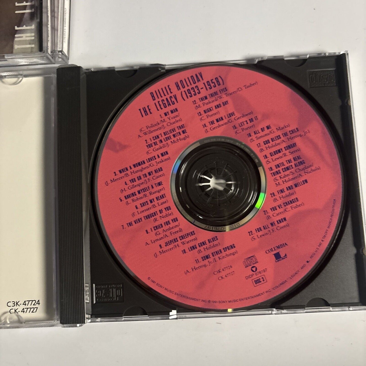 Billie Holiday – The Legacy (1933-1958) (CD, 1958) c3k-47724