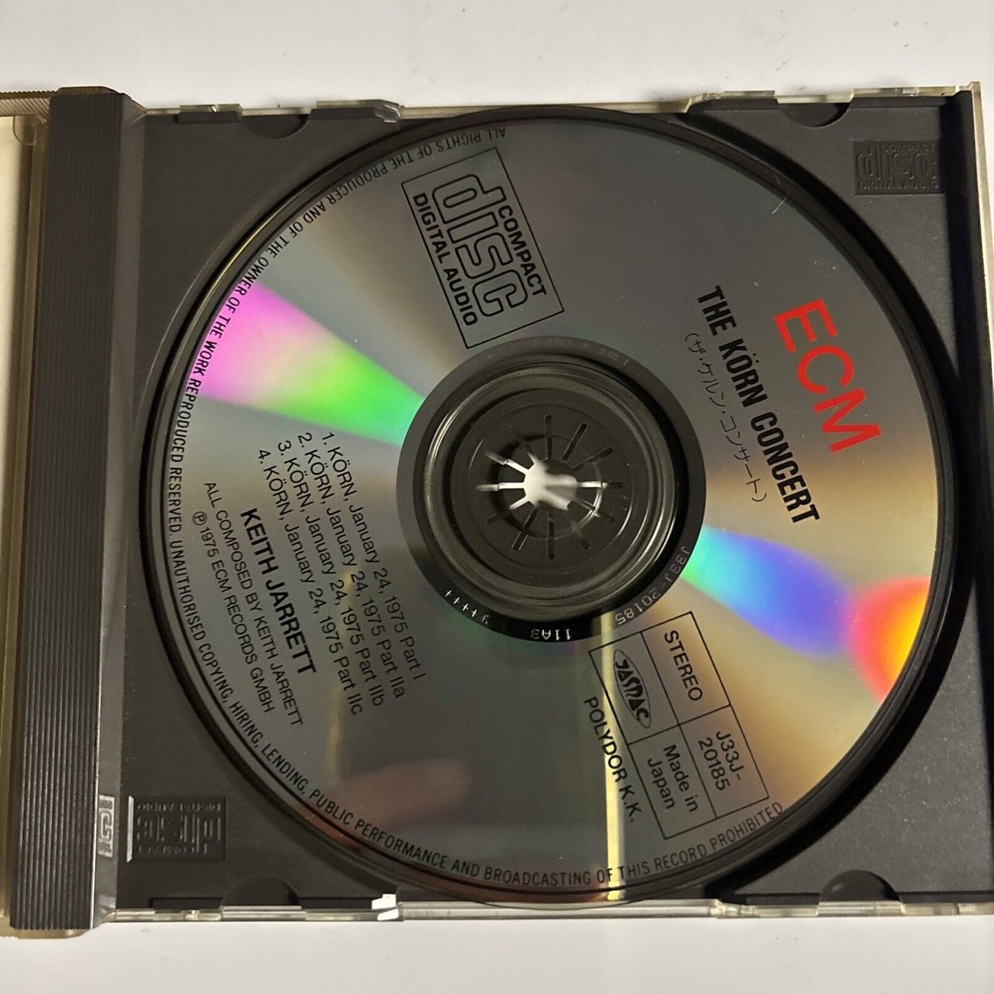 Keith Jarrett – The Köln Concert (CD, 1975) Japan j33j-20185
