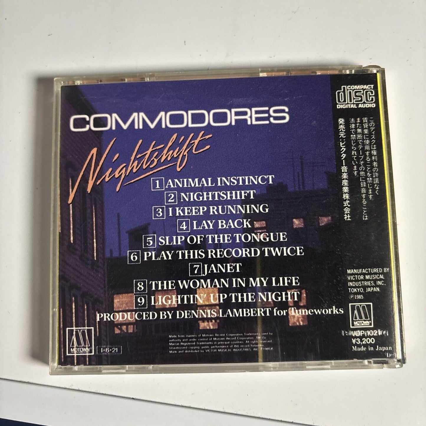 Commodores – Nightshift (CD, 1985) Japan vdp-1021