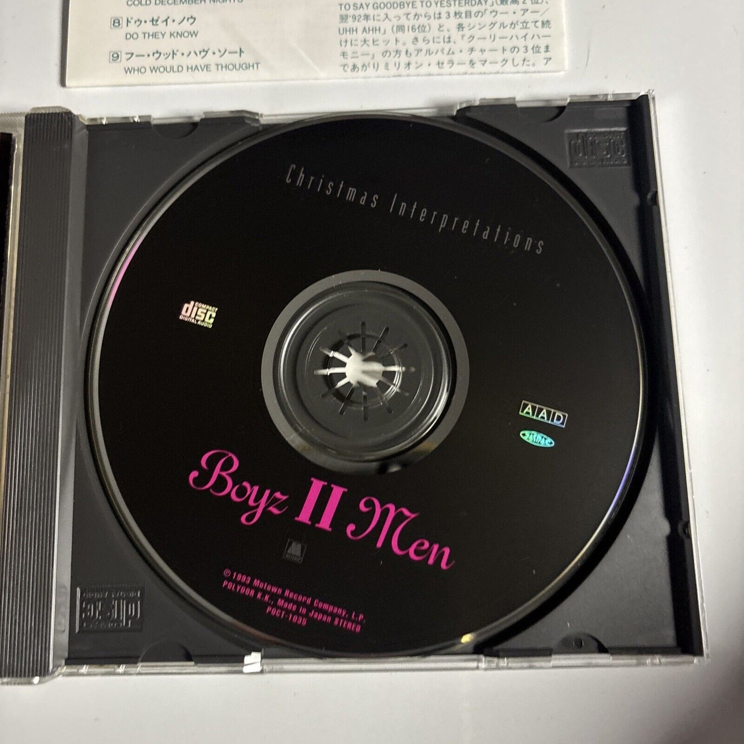 Boyz II Men – Christmas Interpretations (CD, 1993) Japan poct-1035