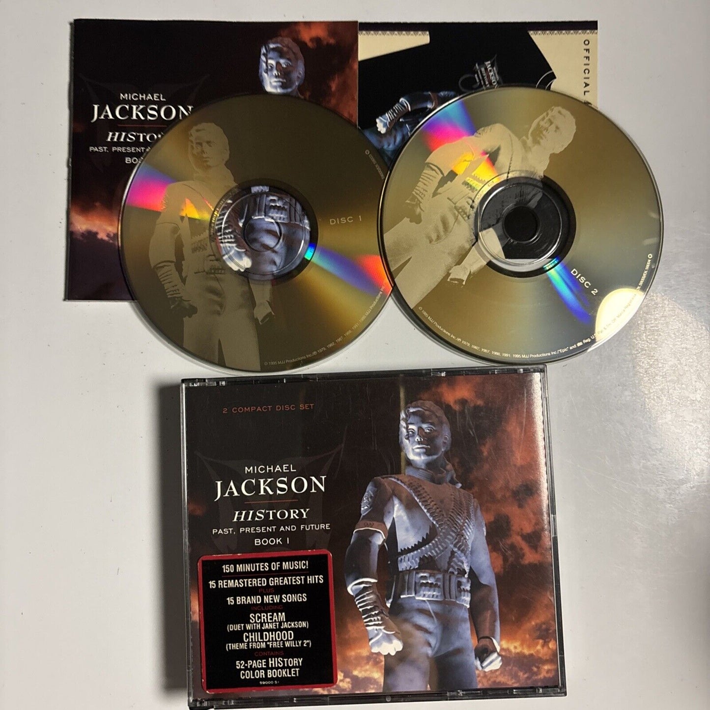 Michael Jackson – HIStory Past, Present And Future - Book I (CD, 1995) E2K 59000
