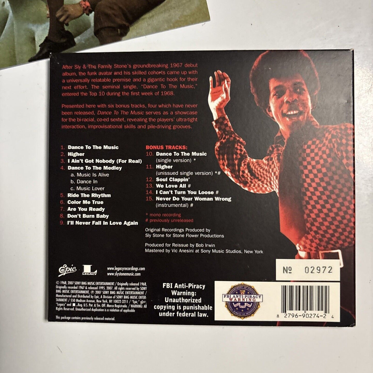 Sly & The Family Stone – Dance To The Music (2007, Digipak, CD) Digipak