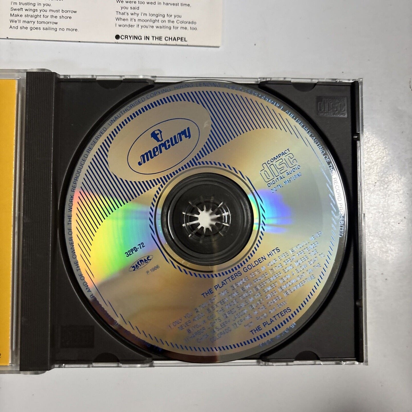 The Platters – Golden Hits (CD, 1986) Japan 32pd-72