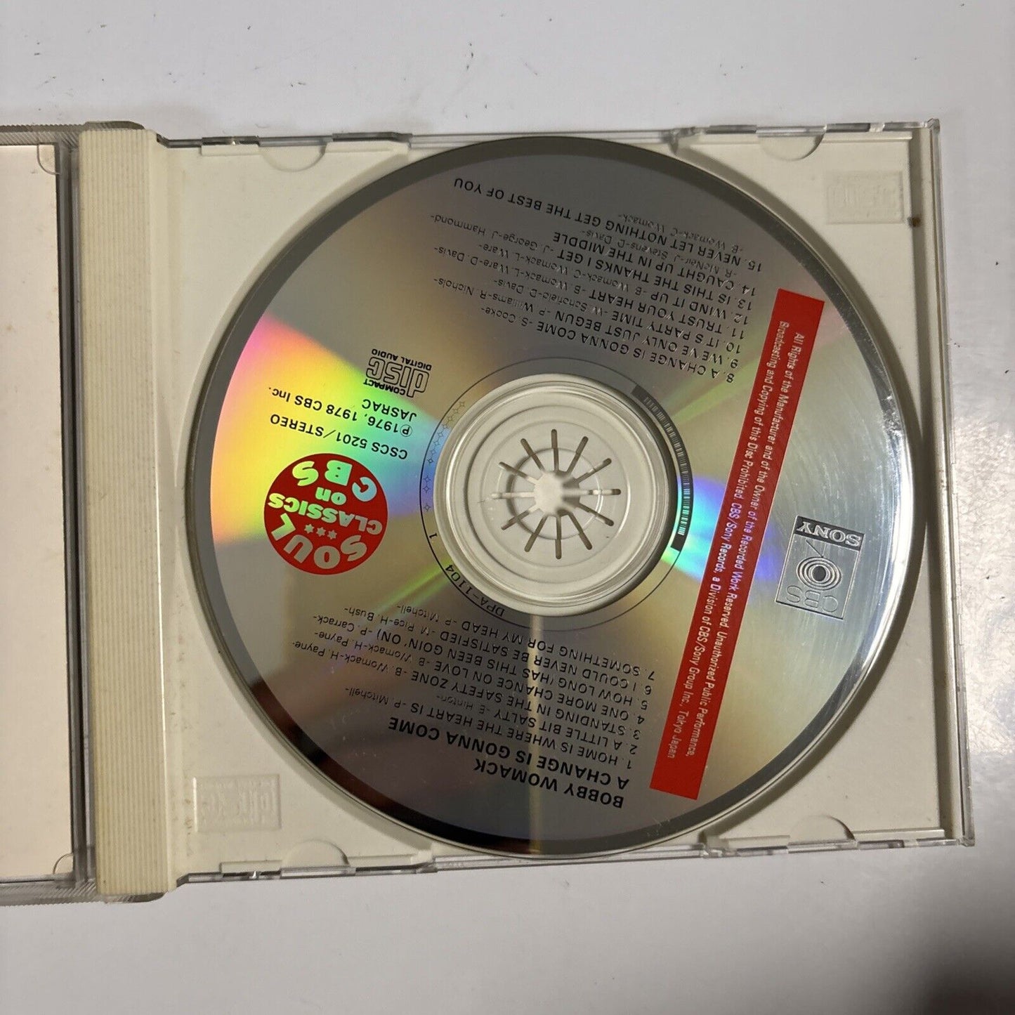 Bobby Womack – A Change Is Gonna Come (CD, 1990) Japan cscs-5201