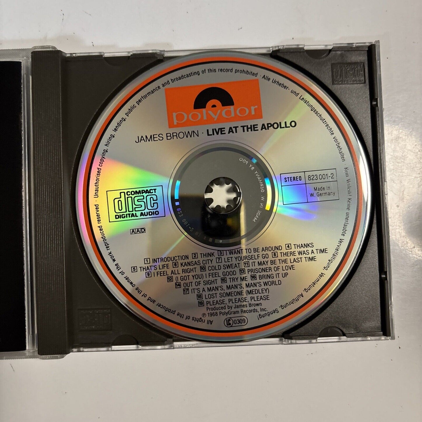 James Brown – Live At The Apollo (CD, 1987) 823 001-2