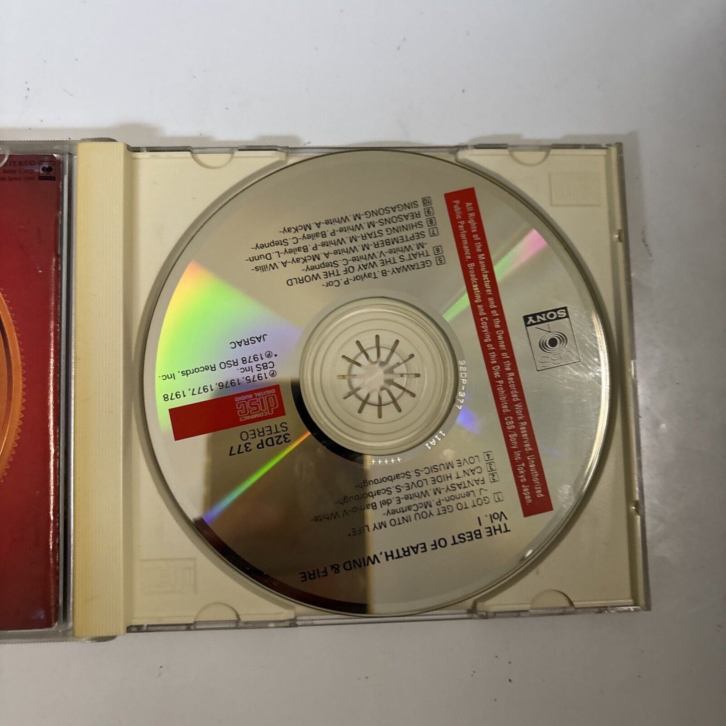 The Best Of Earth Wind & Fire Vol. I (CD, 1986) Japan 32dp-377