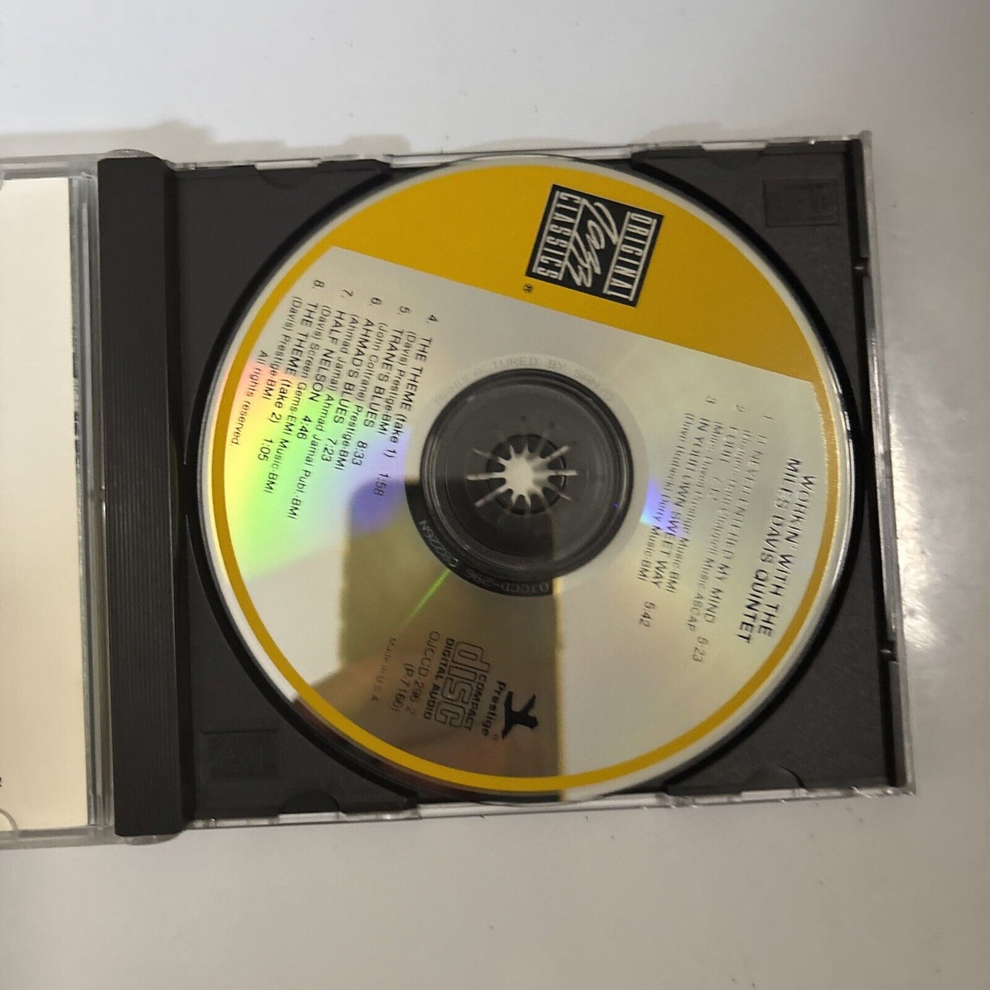 Miles Davis - Workin' With The Miles Davis Quintet (CD, 1987) P-7166