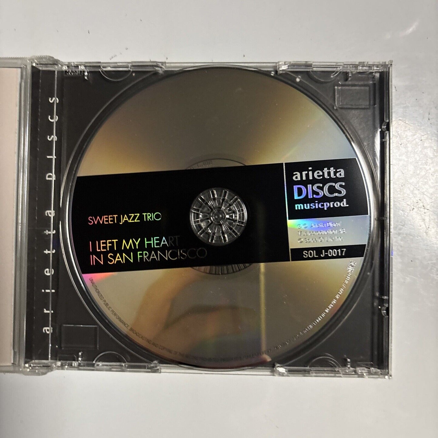 Sweet Jazz Trio – I Left My Heart In San Francisco (CD, 2004) Japan sol-j-0017