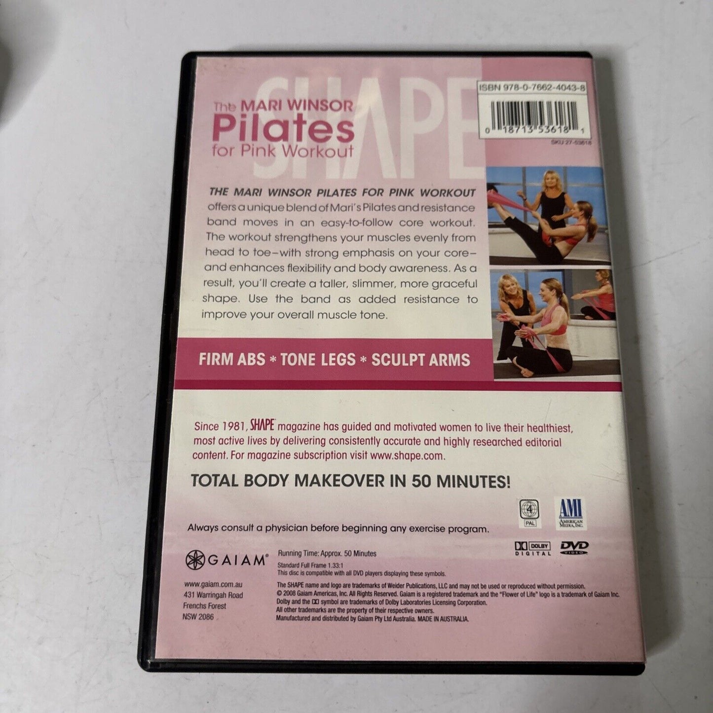 Shape - The Mari Winsor Pilates For Pink Workout (DVD, 2006) Region 4