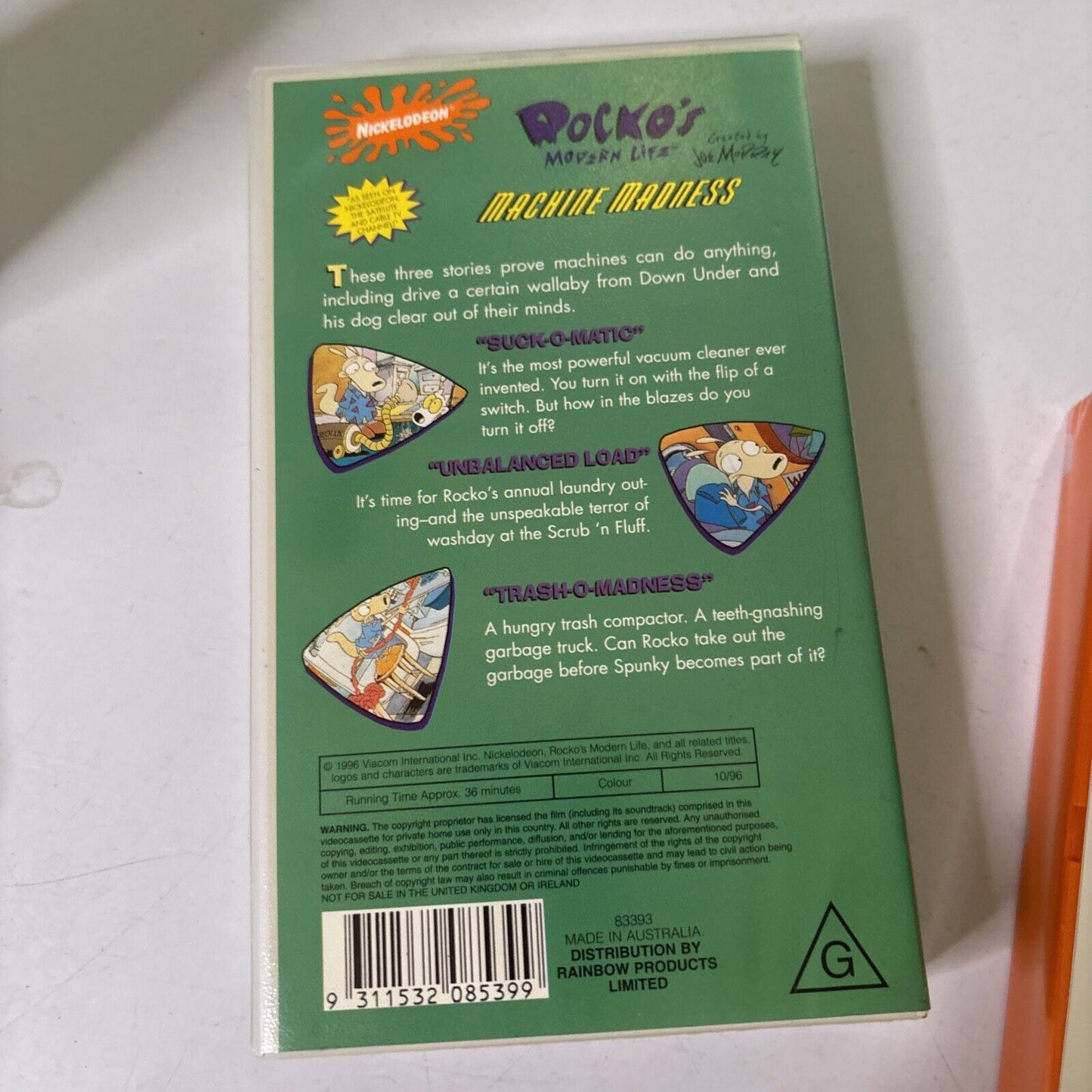 Rocko's Modern Life - Machine Madness (VHS, 1996) PAL