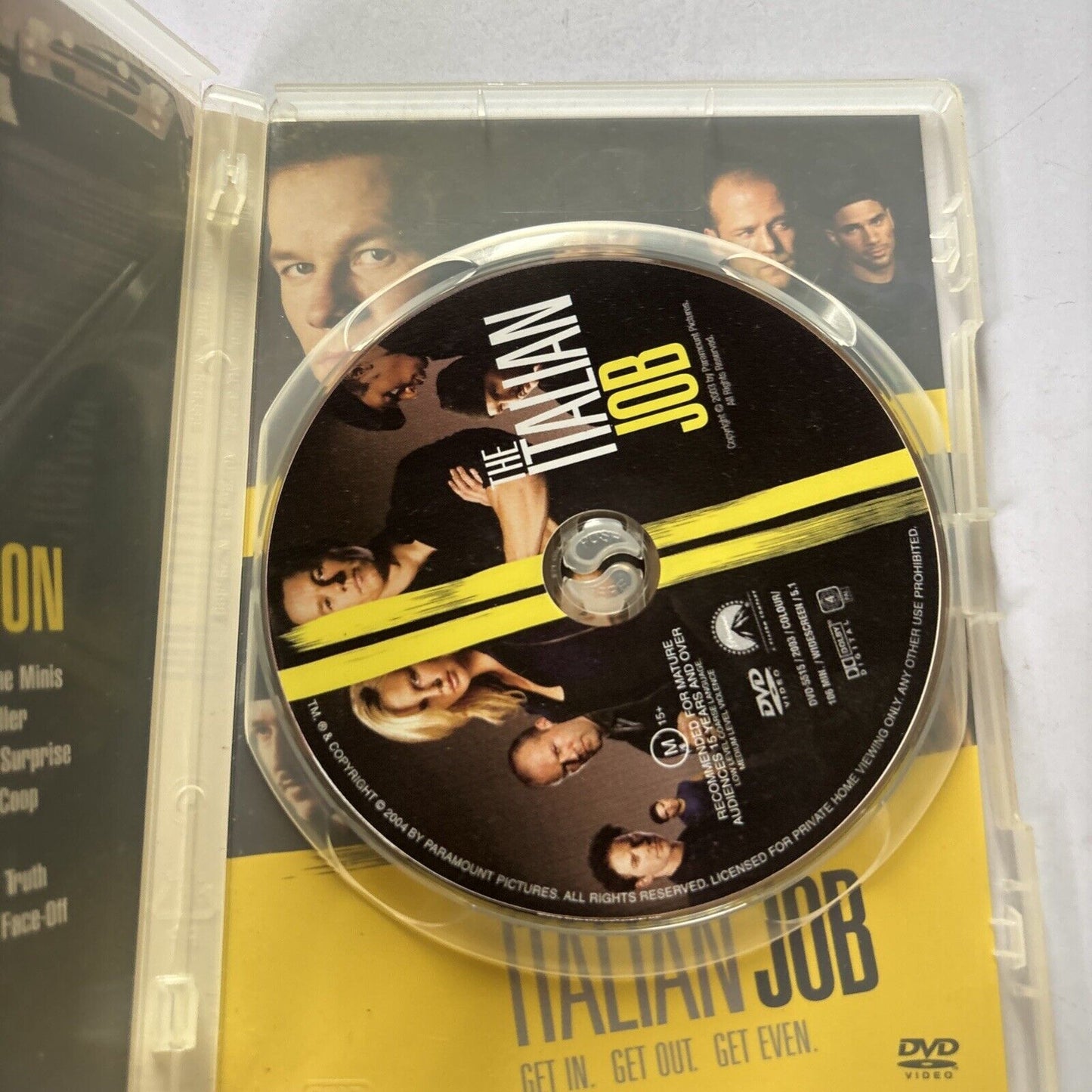 The Italian Job (DVD, 2003) Mark Wahlberg, Charlize Theron Region 4