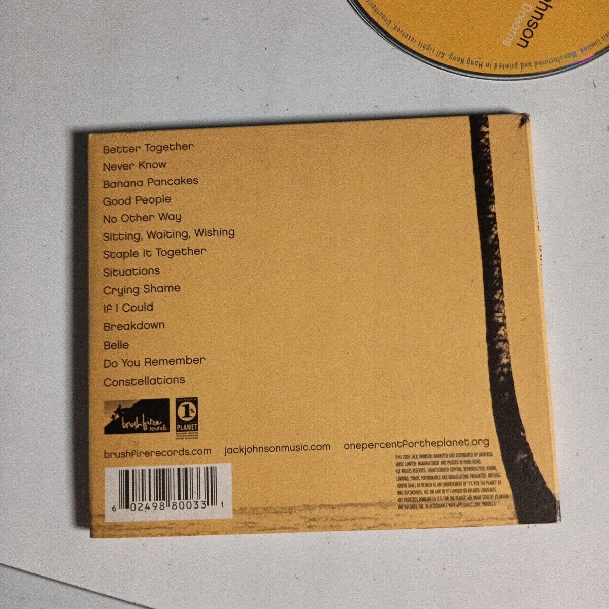 Jack Johnson – In Between Dreams (2005, Digisleeve, CD) 988 003-3