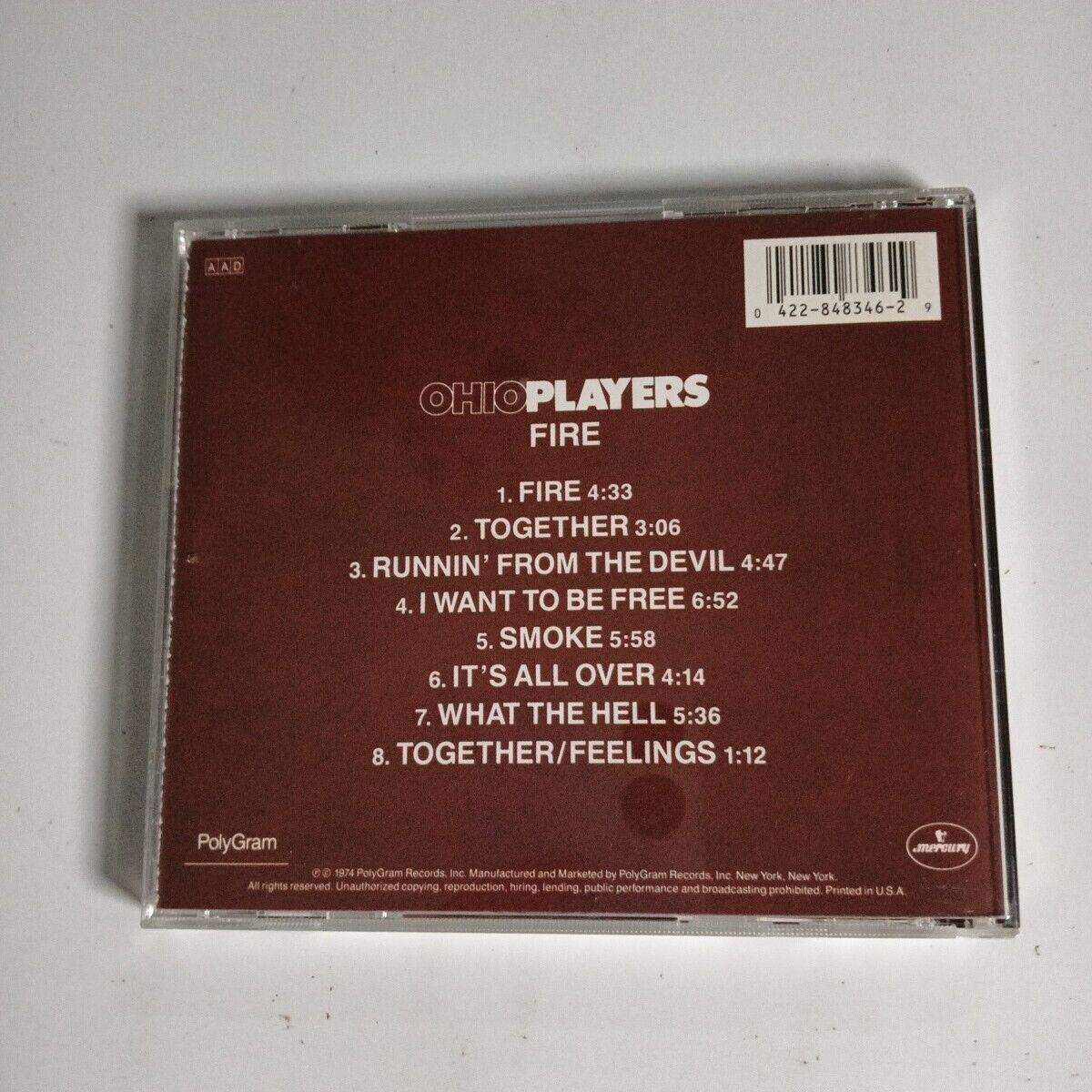 Ohio Players – Fire (CD, 1991) 848 346-2