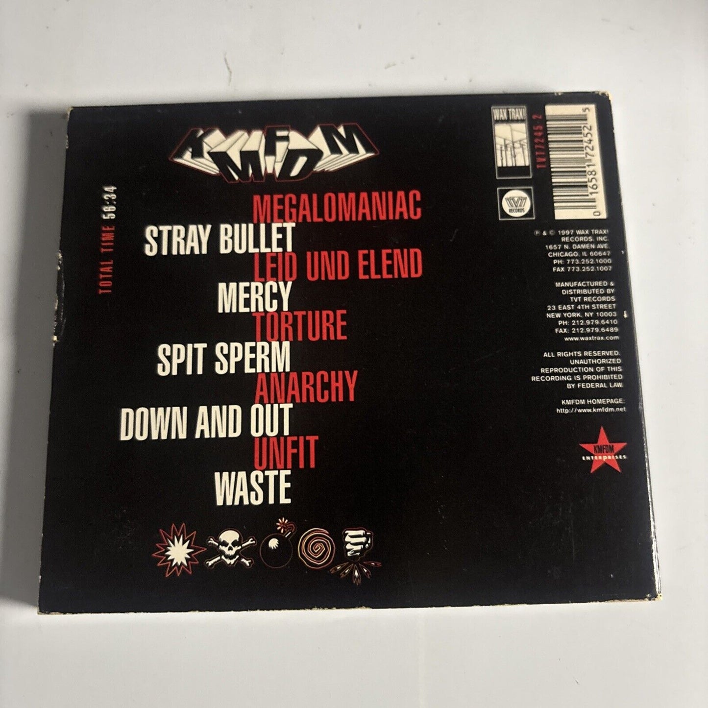 KMFDM – Symbols (Digipak, CD, HDCD, 1997) TVT 7245-2