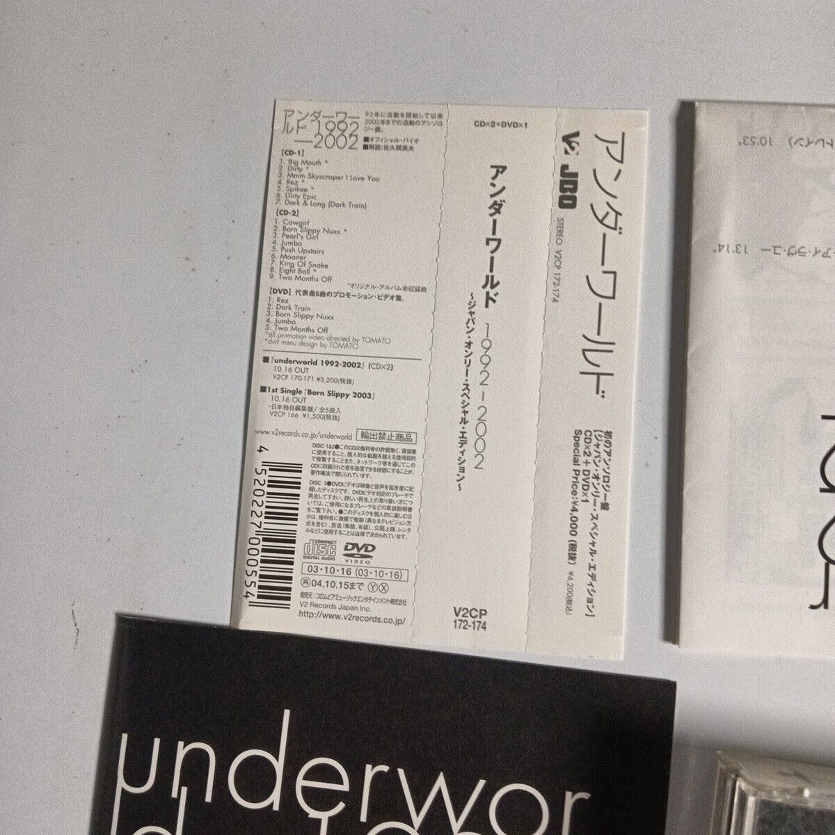 Underworld – 1992-2002 (CD, 2003, 2-Disc) v2cp-172-174 Japan obi