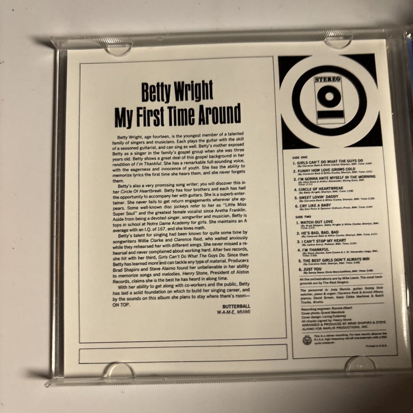 Betty Wright – My First Time Around (CD, 2005) water151