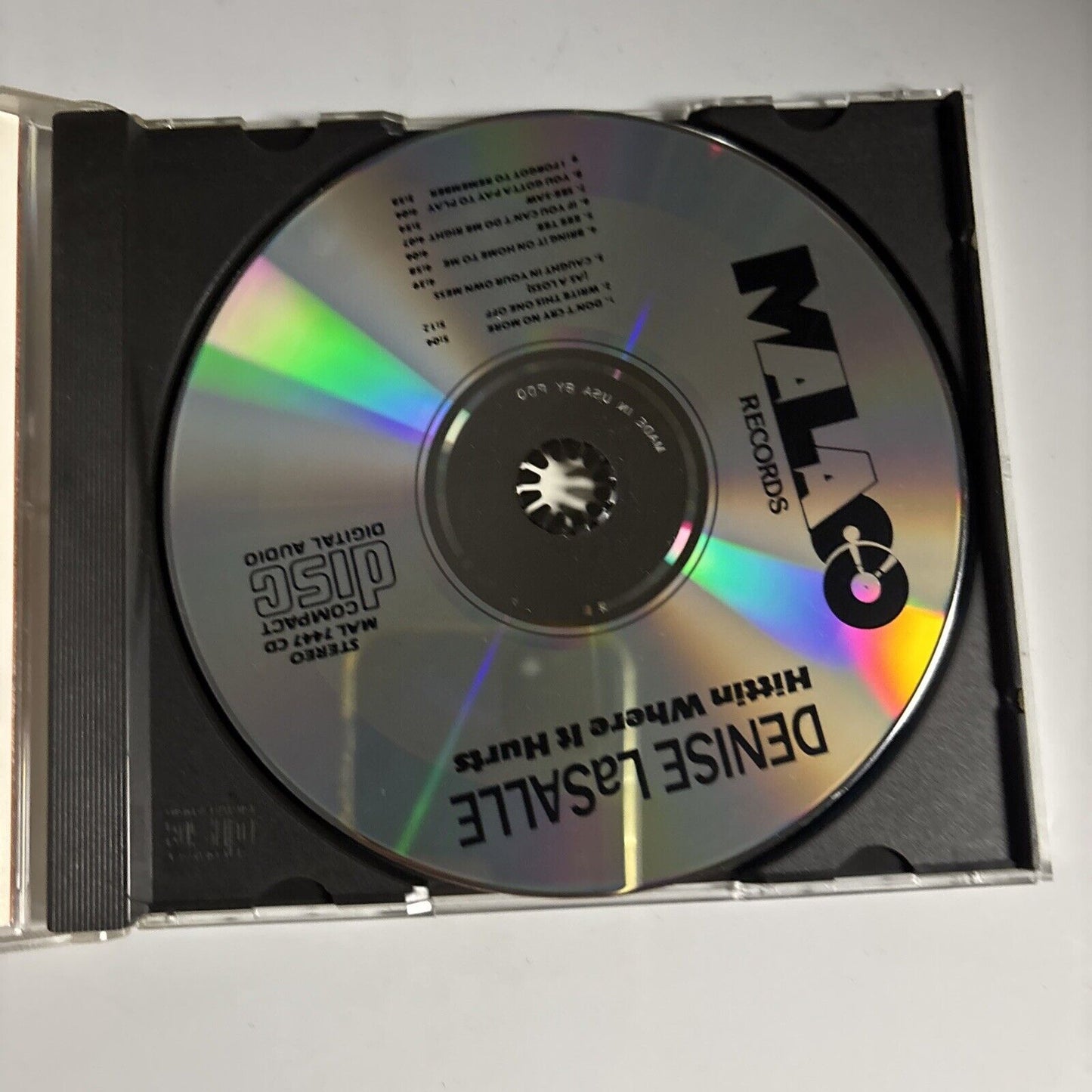 Denise LaSalle – Hittin Where It Hurts (CD, 1988) MAL 7447 CD