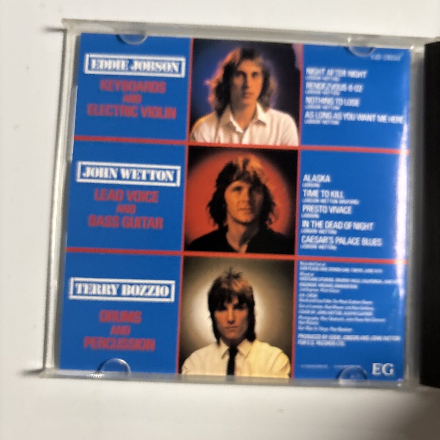 U. K. – Night After Night (CD, 1988) vjd-28050 Japan