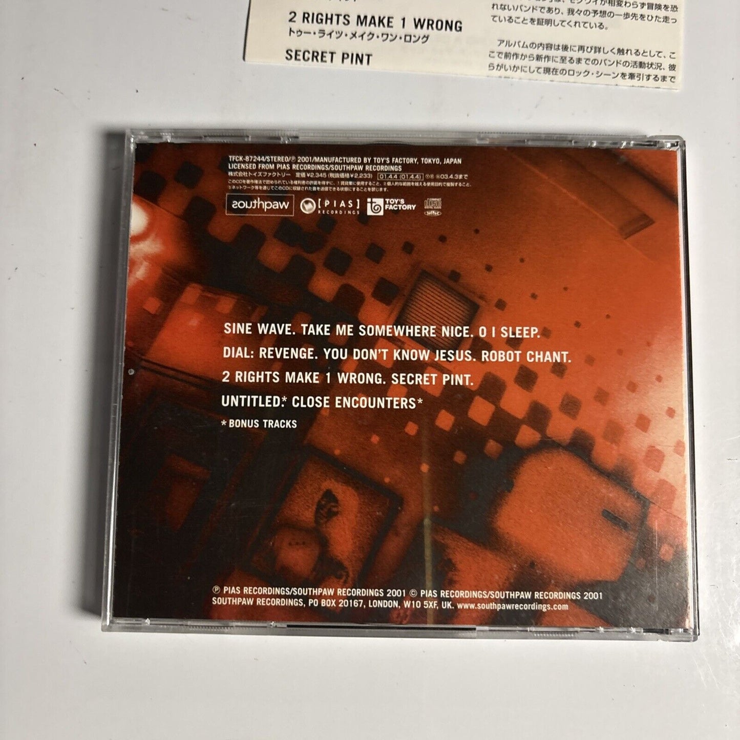Mogwai – Rock Action (CD, 2001) tfck-87244 Japan