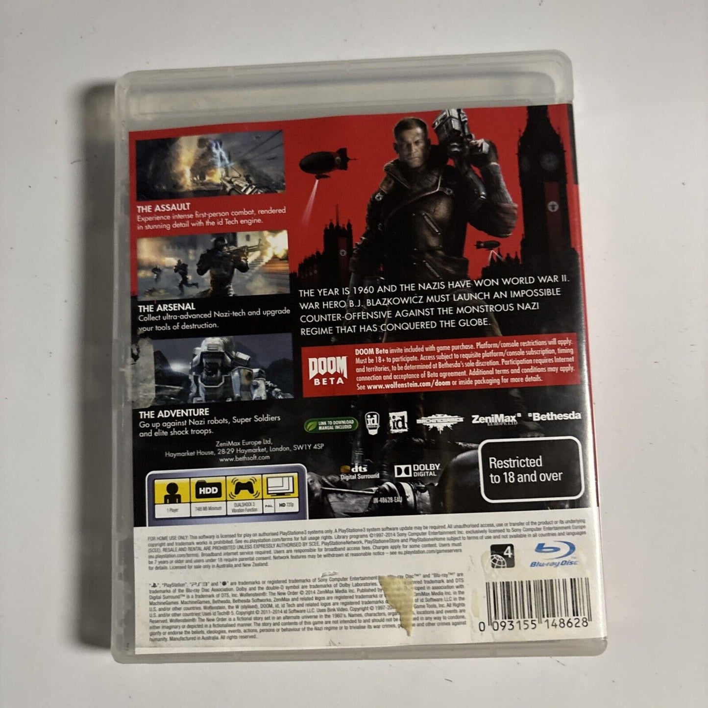 Wolfenstein: The New Order - PlayStation 3 - Shooter FPS - Bethesda