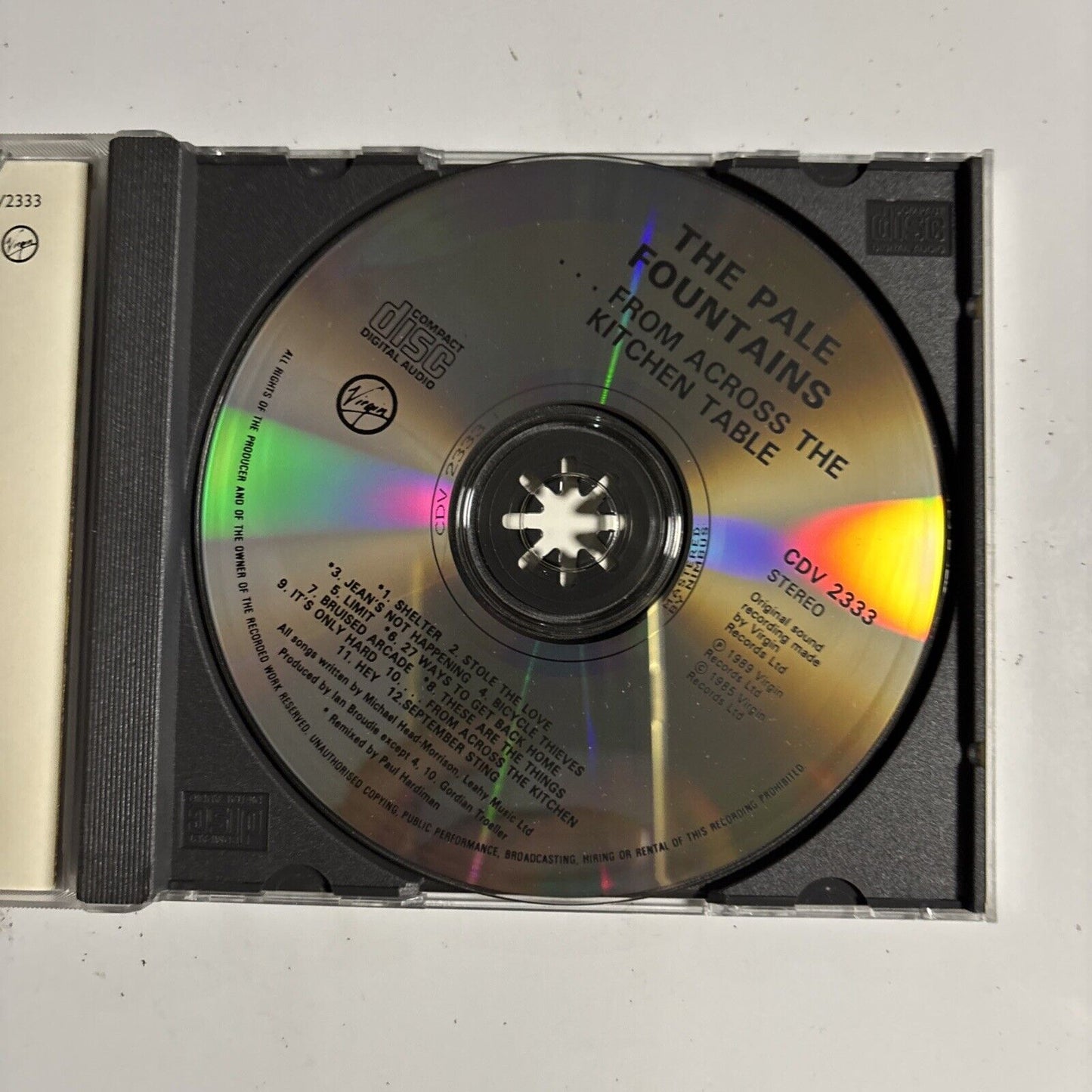 The Pale Fountains – From Across The Kitchen Table (CD, 1990) CDV 2333