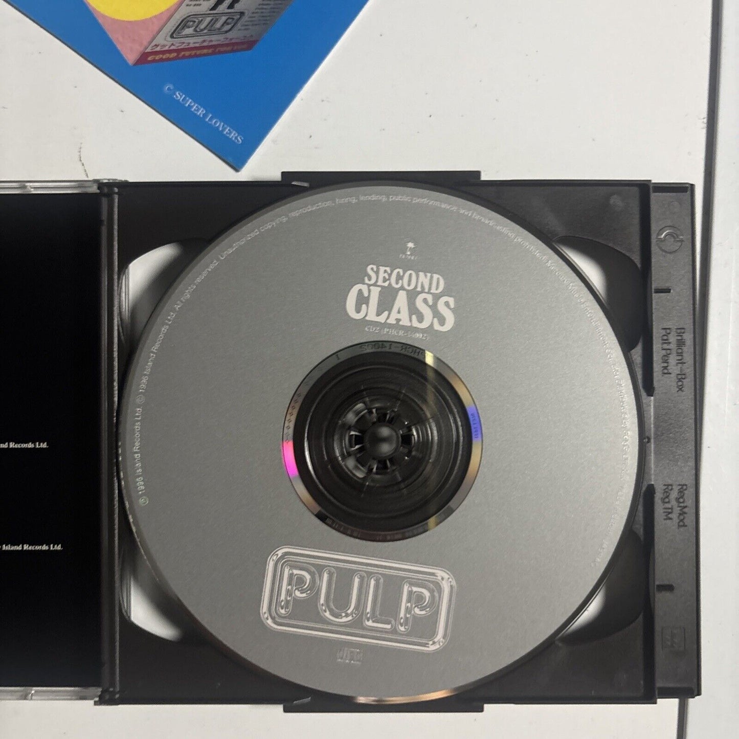 Pulp – Different Class (CD, 1996) phcr-14001/2 Japan sticker