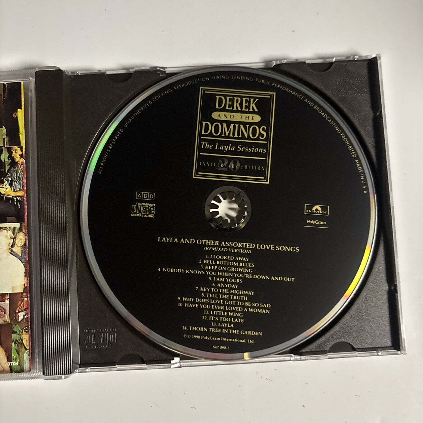 Derek And The Dominos – Layla And Other Assorted Love Songs (CD, 1990) 847 090-2