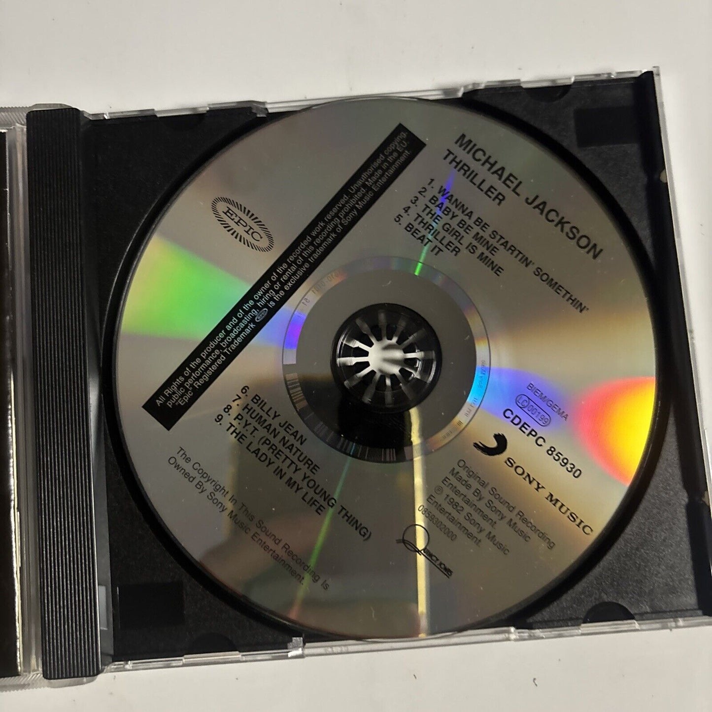 Michael Jackson – Thriller (CD, 1982) CD 85930