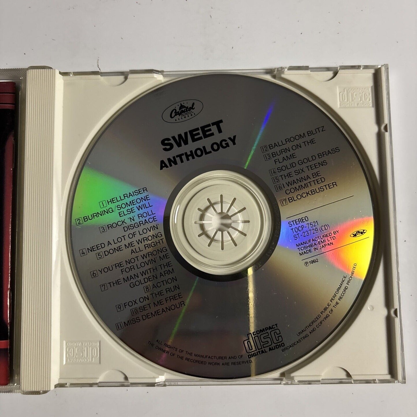 The Sweet – Anthology (CD, 1992) tocp-7521 Japan