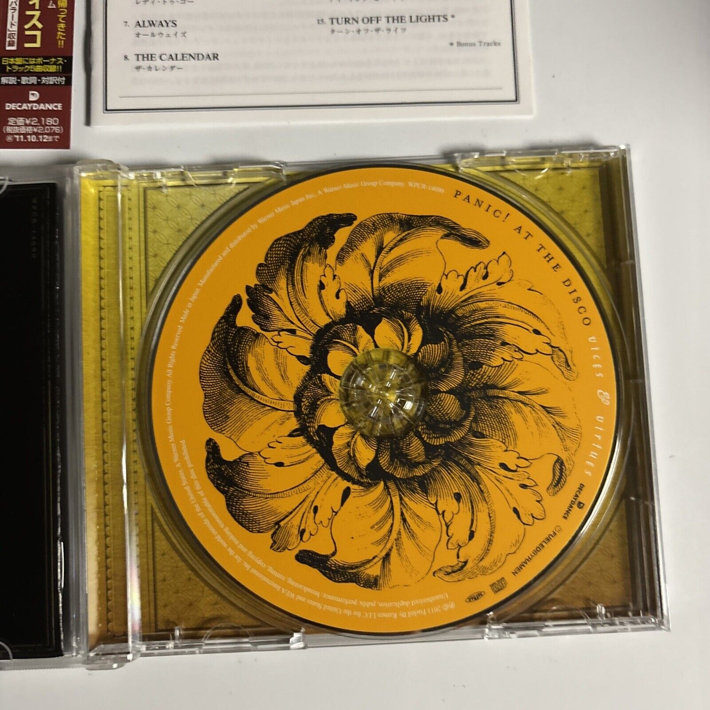 Panic! At The Disco – Vices & Virtues (CD 2011) wpcr-14090 obi Japan Bonus Track