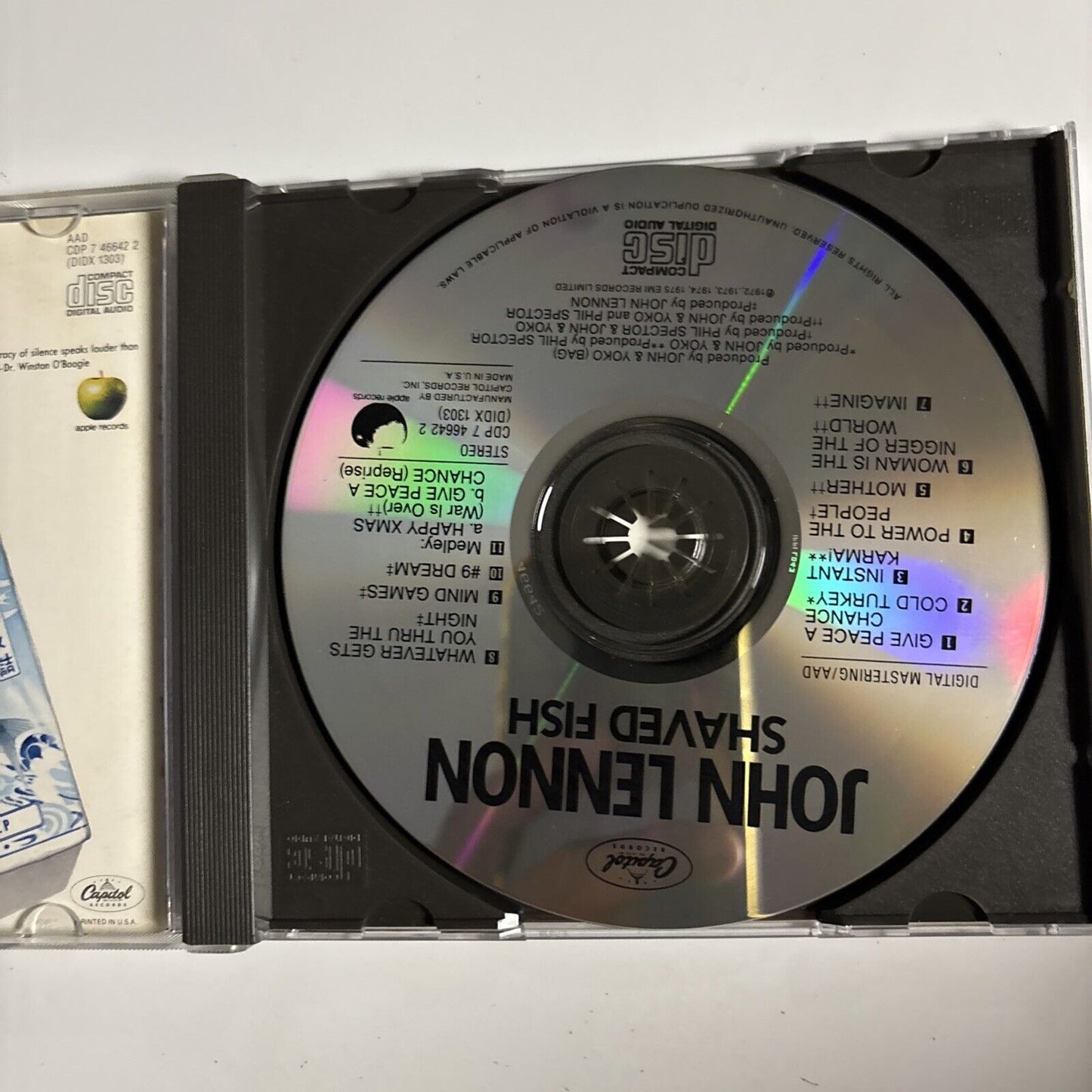 John Lennon / Plastic Ono Band – Shaved Fish (CD, 1975) CDP 7 46642 2