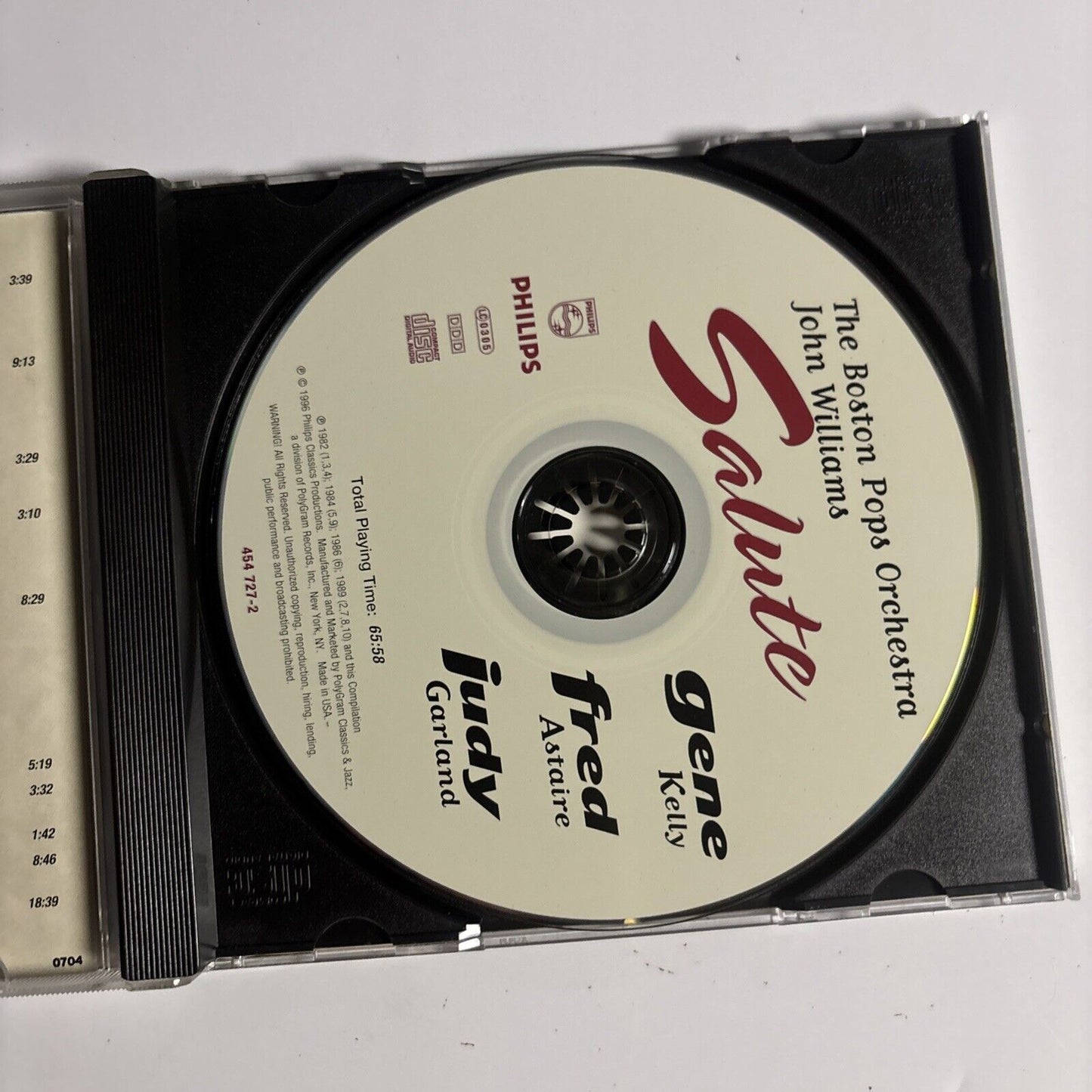 The Boston Pops Orchestra & John Williams - Salute Gene Kelly (CD, 1996)