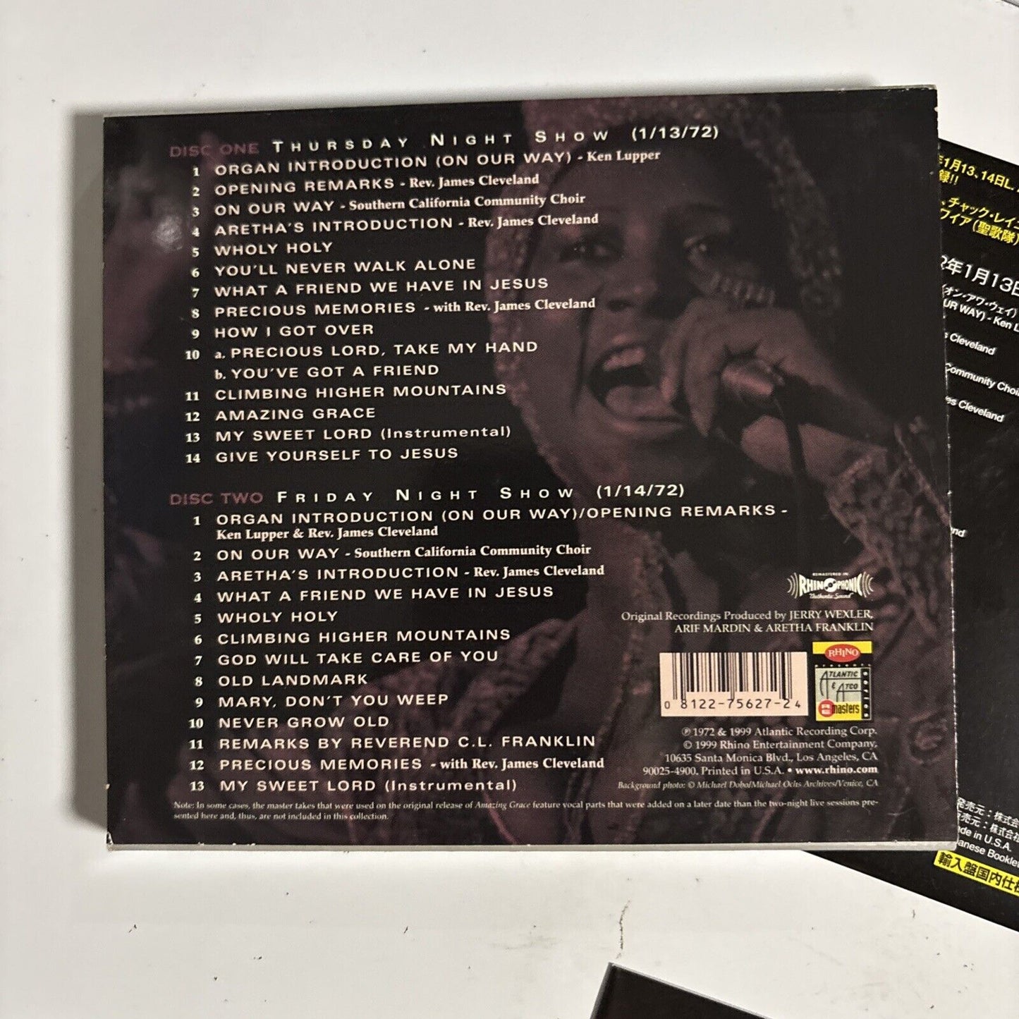 Aretha Franklin – Amazing Grace: The Complete Recordings (CD, 1999) Japan