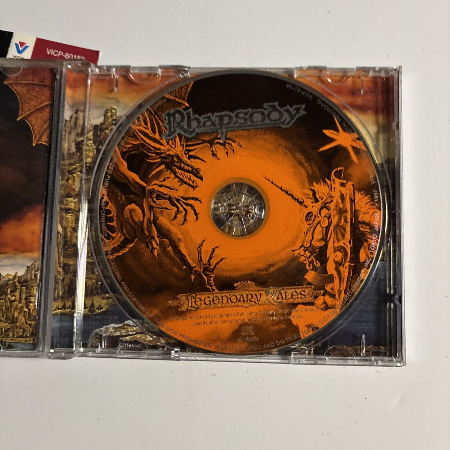 Rhapsody – Legendary Tales (CD, 1997) vicp-60156 Japan obi
