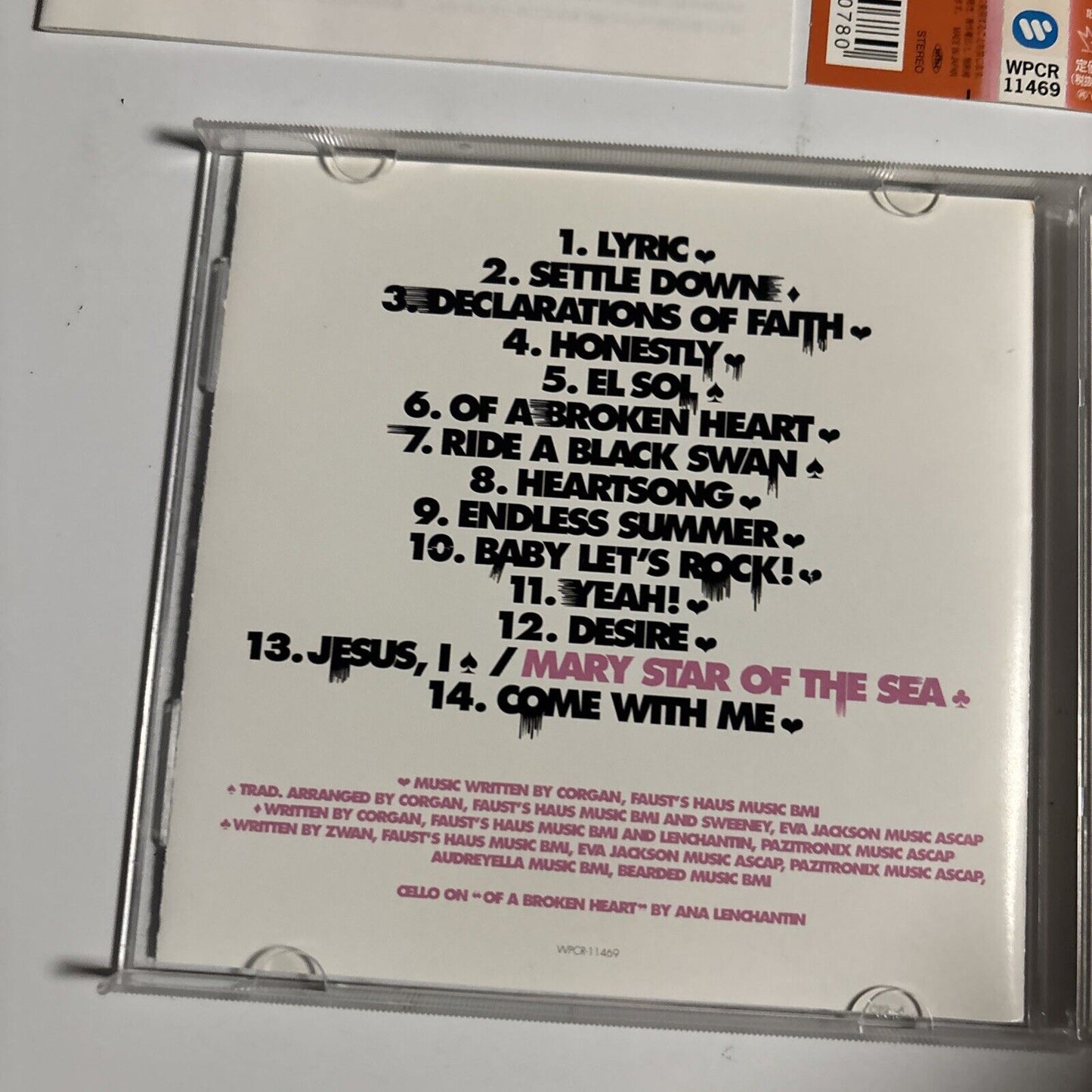 Zwan – Mary Star Of The Sea (CD, 2003) wpcr-11469 Japan obi