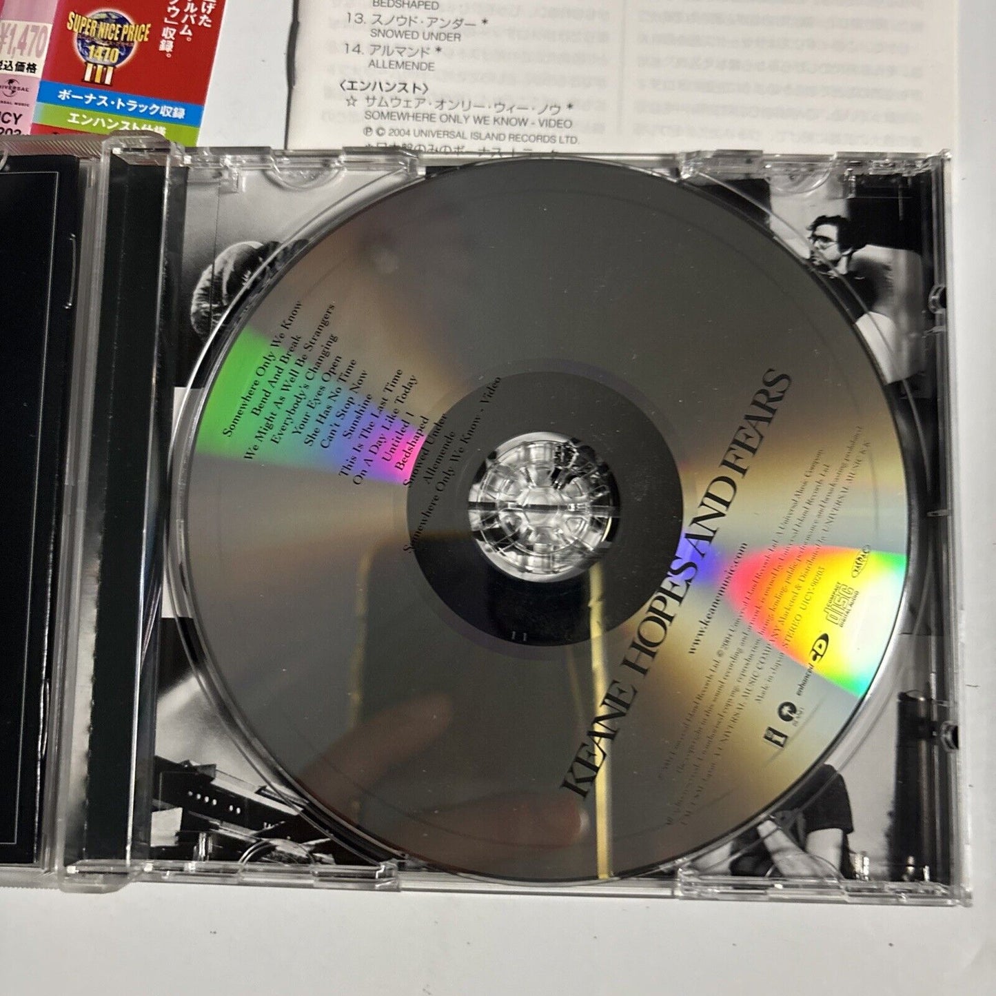 Keane – Hopes And Fears (CD, 2007) uicy-90203 Japan obi