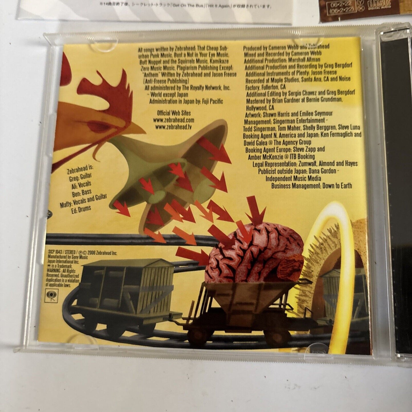 Zebrahead – Broadcast To The World (CD, 2006) sicp-1043 Japan Bonus Track, obi