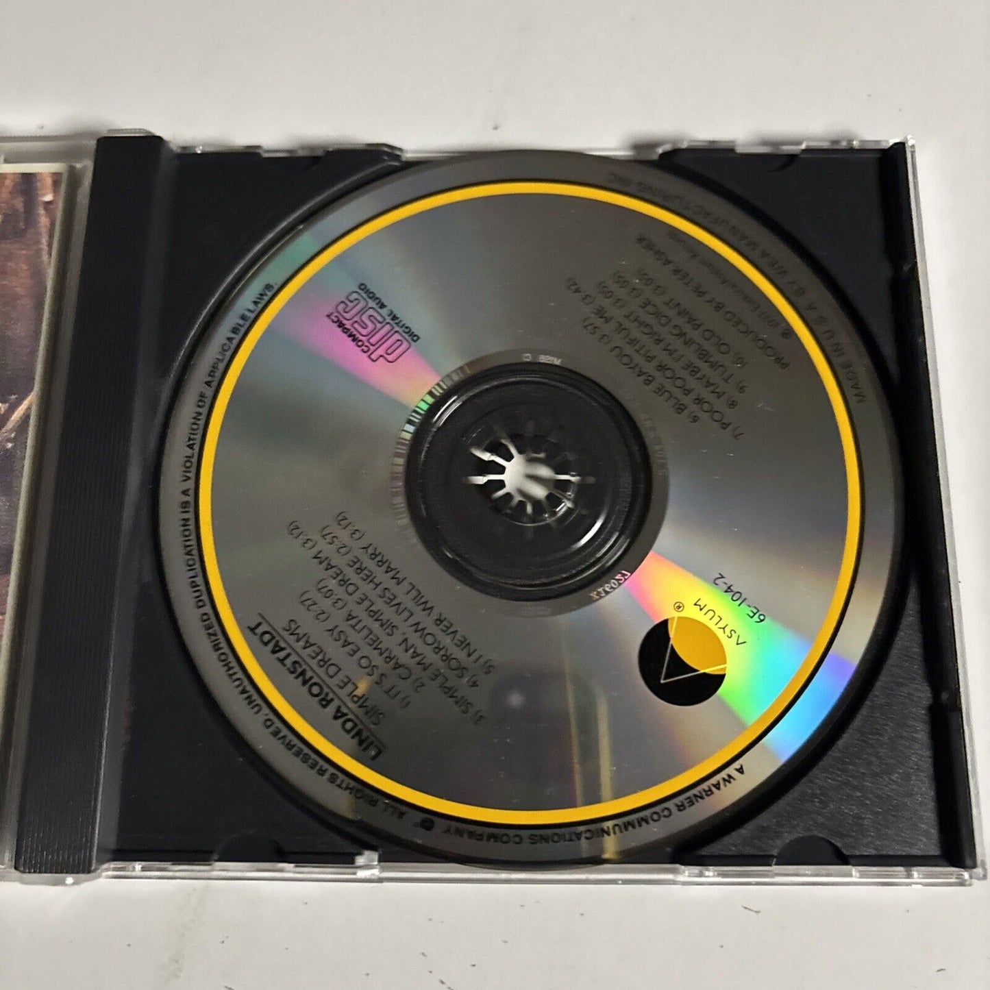 Linda Ronstadt – Simple Dreams (CD, 1977) 6E-104-2