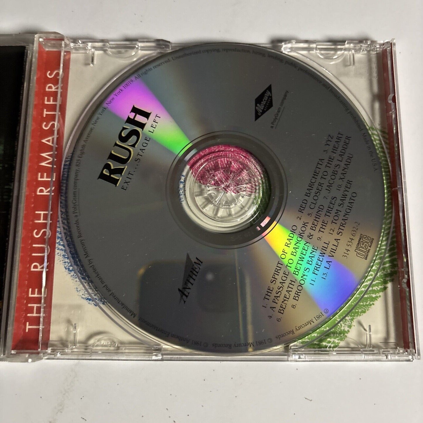 Rush – Exit...Stage Left (CD, 1997)