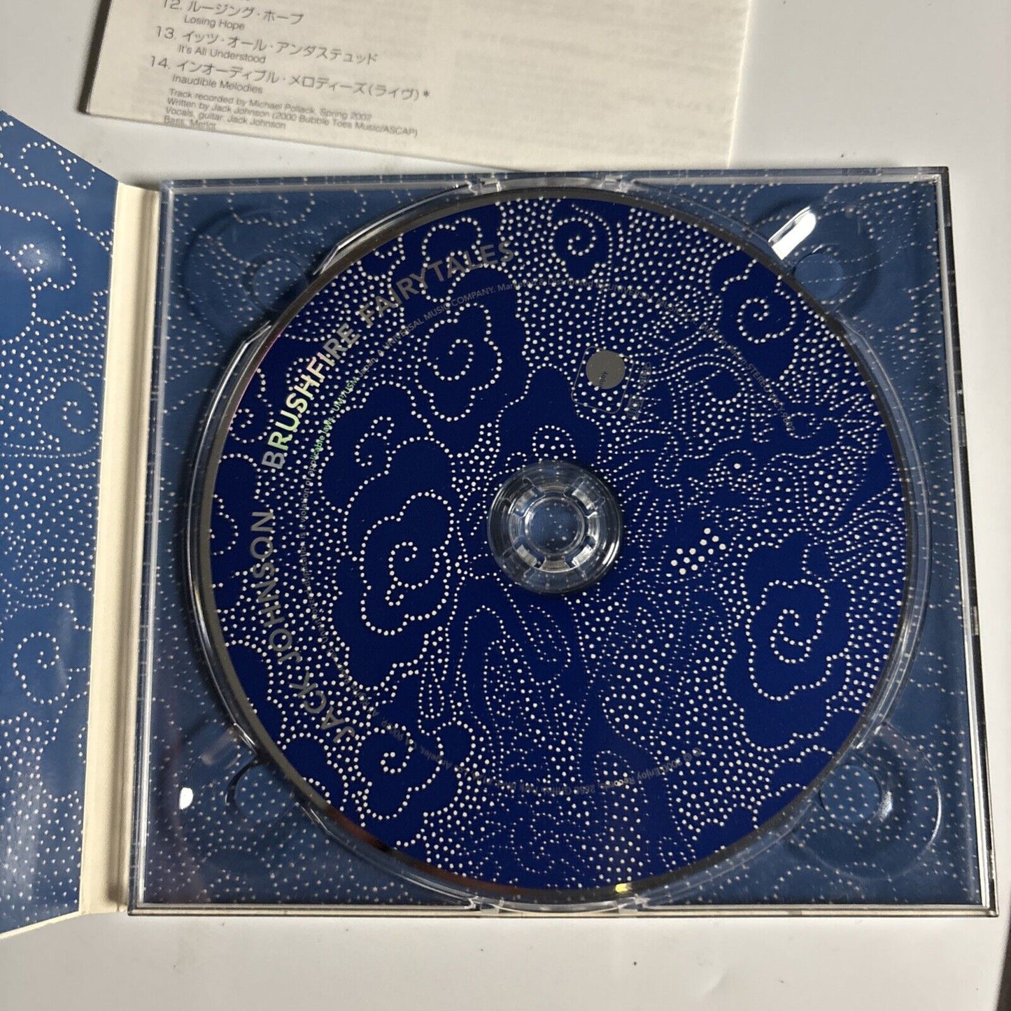 Jack Johnson – Brushfire Fairytales (CD, 2005) uicy-9802 Japan Digipak