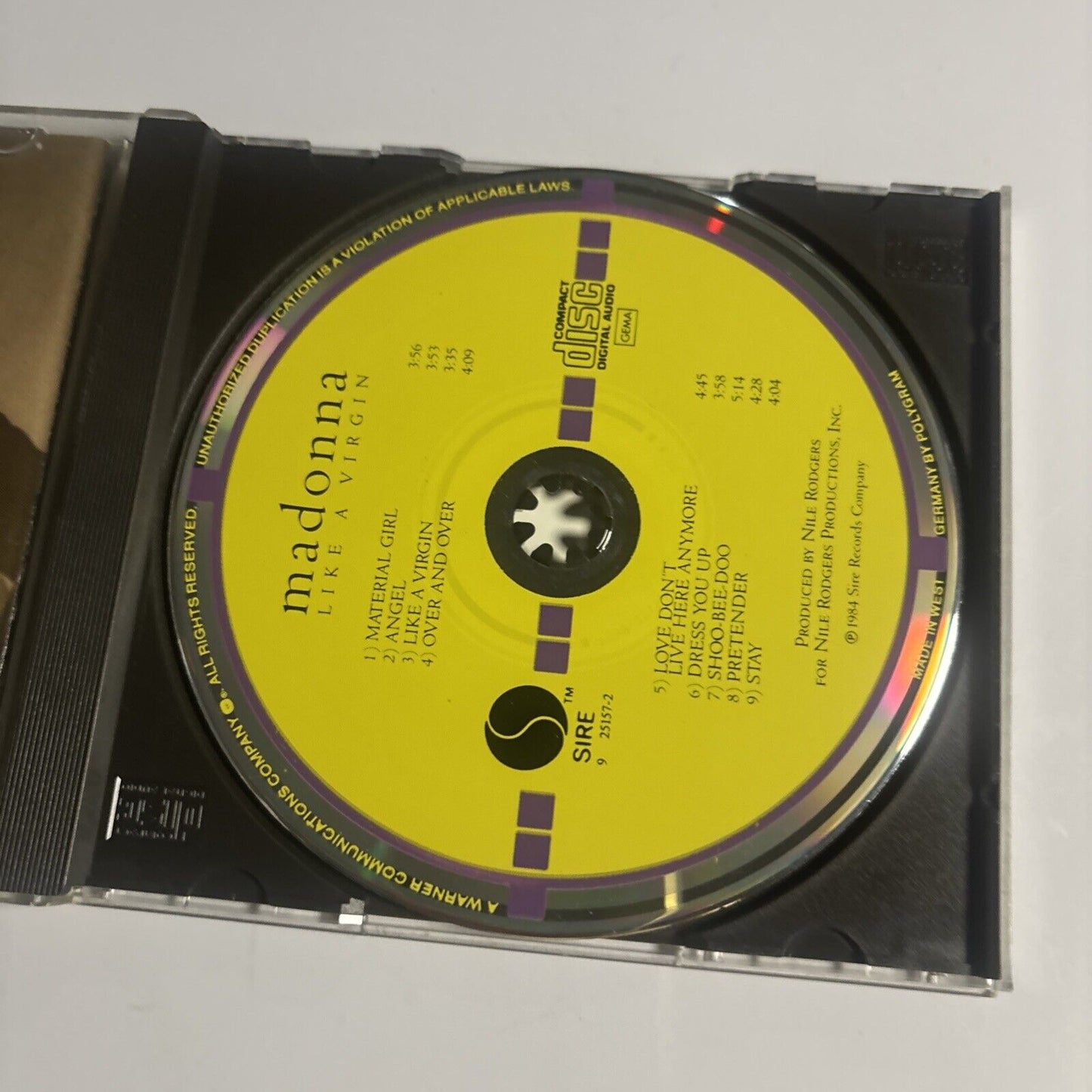 Madonna – Like A Virgin (CD, 1984) 9 25157-2