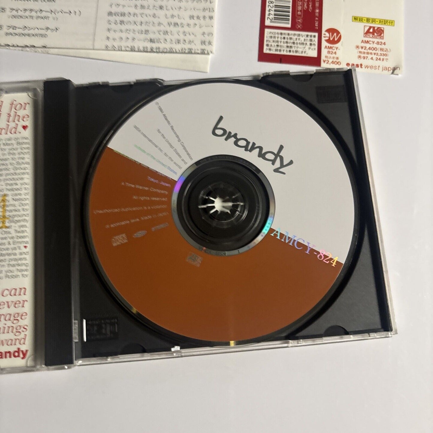 Brandy – Brandy (CD, 1995) amcy-824 Bonus Japan Track, obi