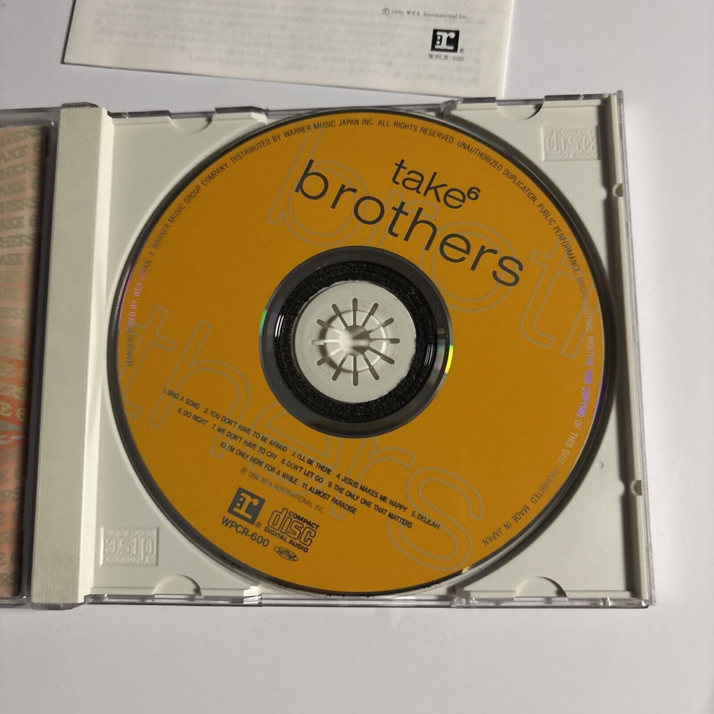 Take 6 – Brothers (CD, 1996) wpcr-600 Japan