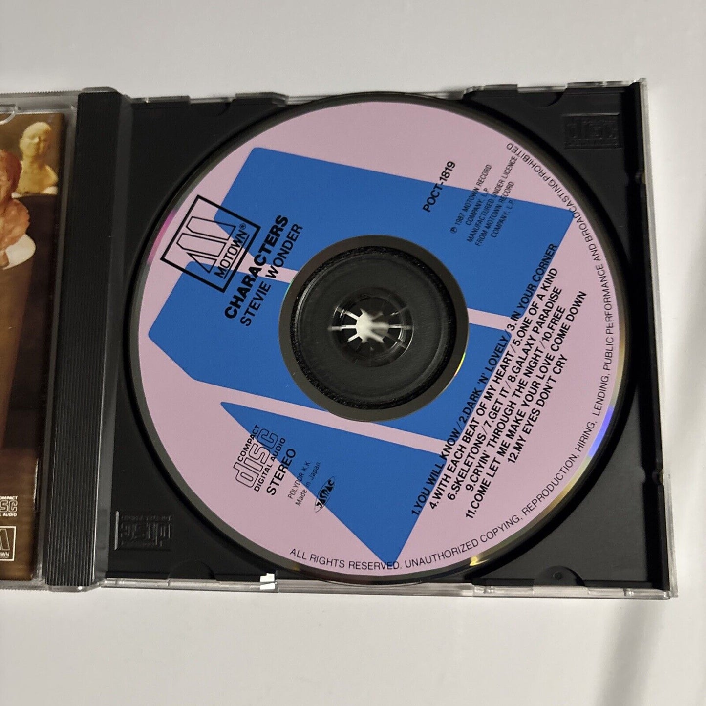 Stevie Wonder – Characters (CD, 1992) poct-1819 Japan